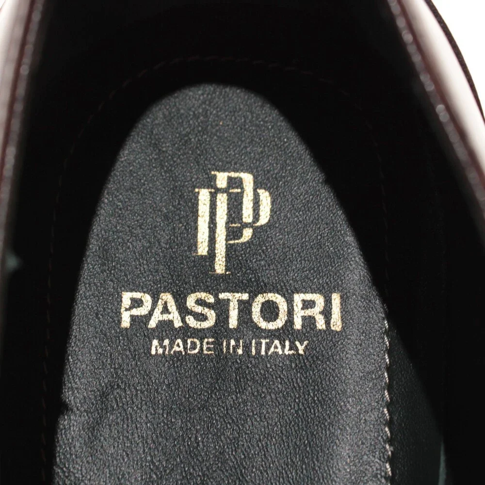 Pastori NWB Single Monk Strap Dress Shoes Size 8.5 US in Whiskey Brown Leather